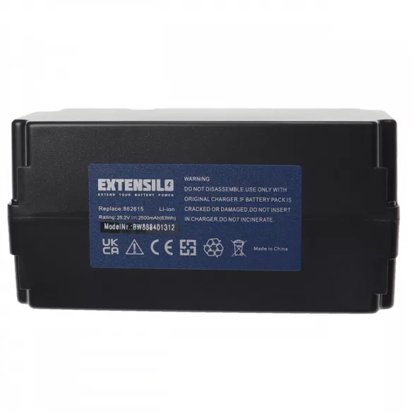 Utángyártott Yard Force SA500ECO 2500mAh robotfűnyíró akkumulátor - VHBW