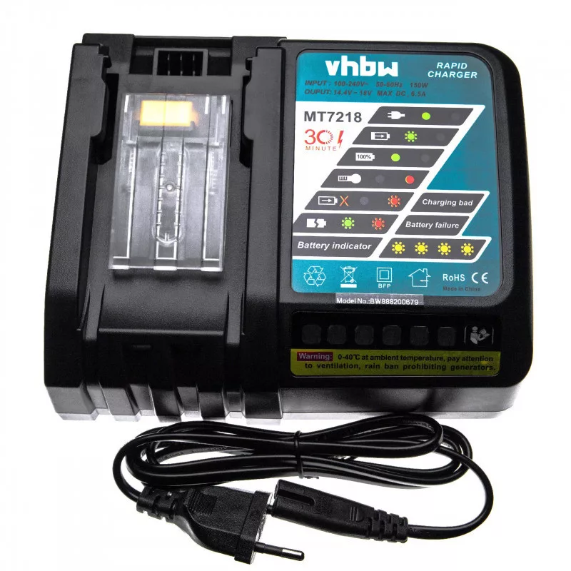 Utángyártott gyorstöltő Makita 14.4-18V Li-ion akkukhoz 150W Utángyártott gyorstöltő Makita 14.4-18V Li-ion akkukhoz 150W