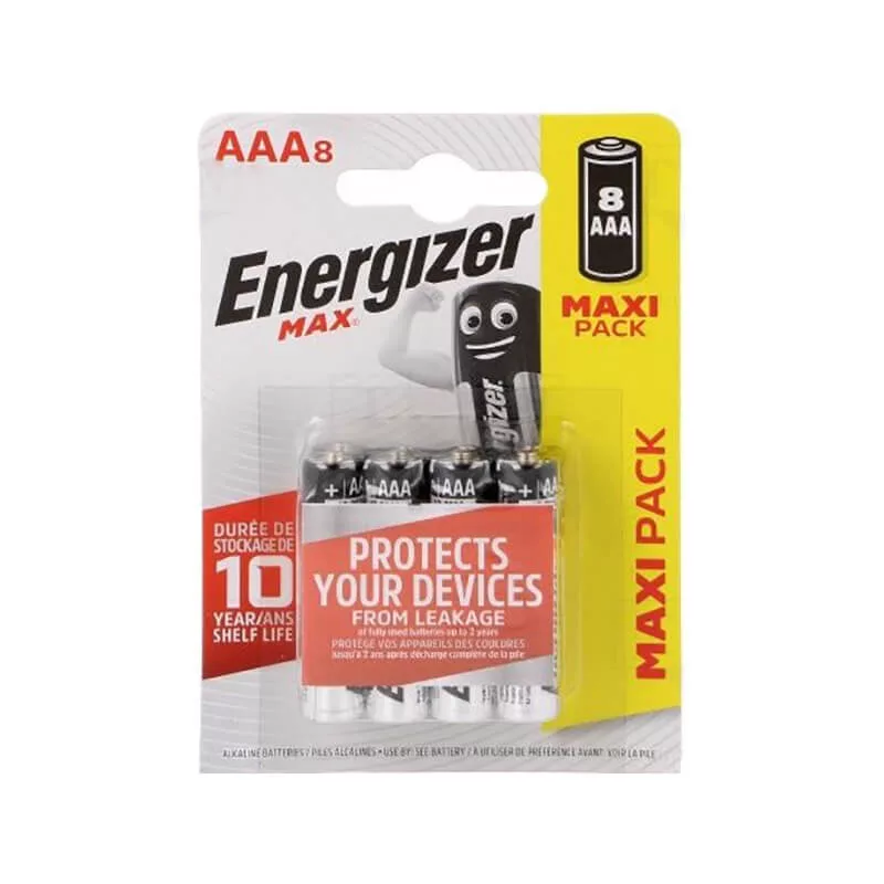 Energizer MAX LR03 AAA elem alkáli 8db (ár/bl) Energizer MAX LR03 AAA elem alkáli 8db (ár/bl)
