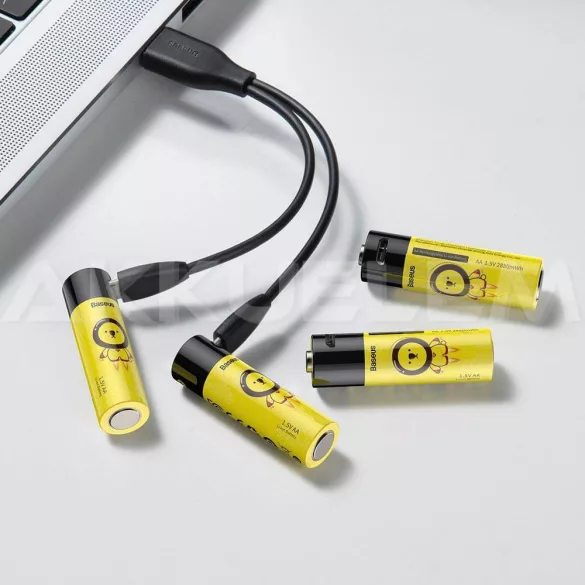 Baseus AA 1920mAh 1,5V Li-Ion akkumulátor 4db (ár/csomag)