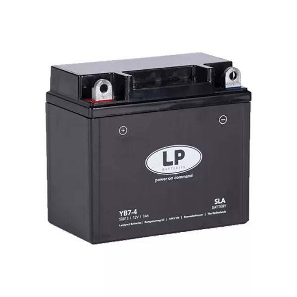 Landport 12V 7Ah YB7-4  motorkerékpár akkumulátor BAL+