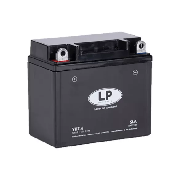 Landport 12V 7Ah YB7-4  motorkerékpár akkumulátor BAL+