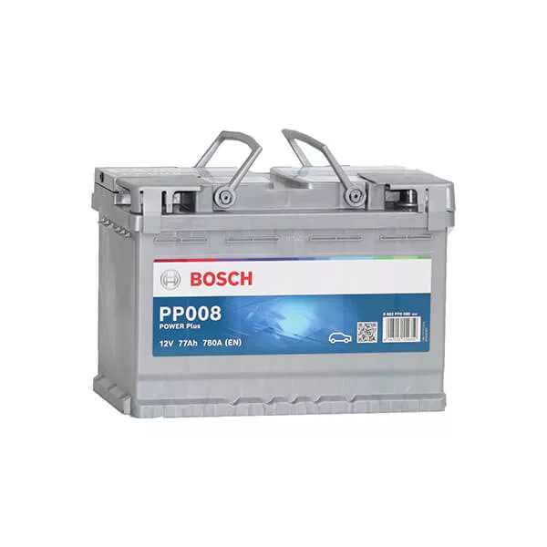 Bosch PP008 Power Plus 12V 77Ah 780A autó akku JOBB+ Bosch PP008 Power Plus 12V 77Ah 780A autó akku JOBB+