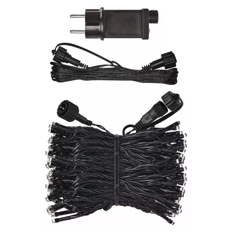 Karácsony fényfüzér TELJES SZETT CNT STart kit 10+5m 100LED IP44 D1AM01 A+B+C szines