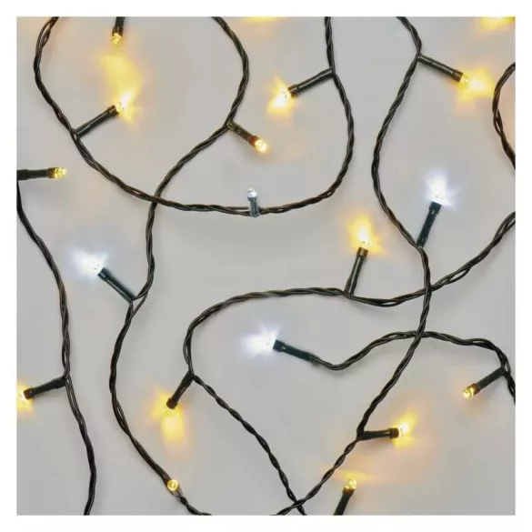 Karácsonyi fényfüzér 180LED 18m IP44 CW+WW (világít+pulzál) D4AN03