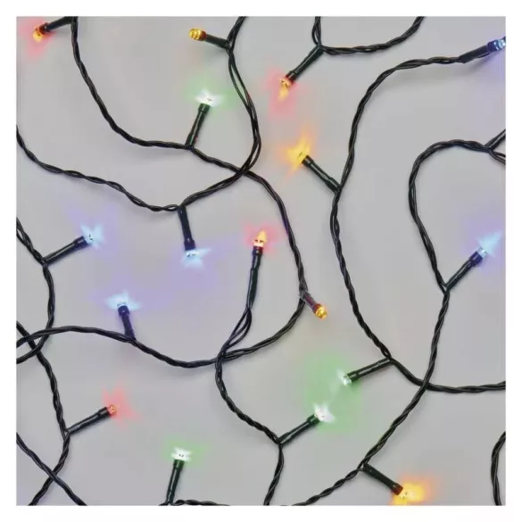 Karácsonyi fényfüzér 180LED 18m IP44 színes 8funkció D4AM09