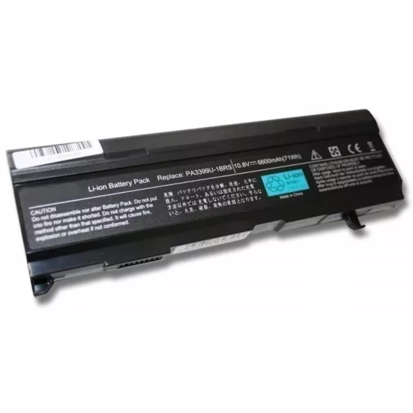 Toshiba Satelite A80 A135 PA3399U 10,8V 6600mAh utángyártott notebook akkumulátor