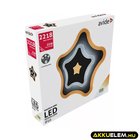 Avide Design lámpa fali Oyster Sheron mini 3 kapcsolási mód 25W 2218lm