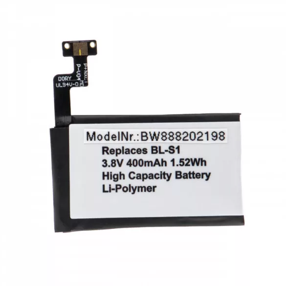 Utángyártott okosóra akkumulátor LG BL-S1 400 mAh 3,8 V Li-polimer - VHBW