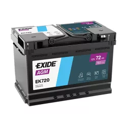   EXIDE Start-Stop AGM EK720 12V 72Ah 760A autó akkumulátor JOBB+