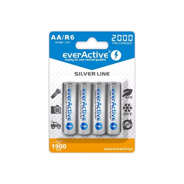 everActive AA 2000mAh Silver Line akku (ár/db) everActive AA 2000mAh Silver Line akku (ár/db)