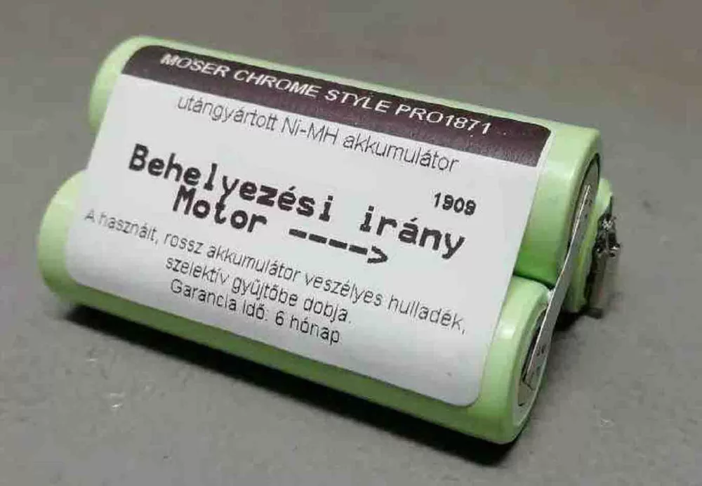   Moser Chrome utángyárott akkupakk 3,6V 1,6Ah AA Ni-MH (2,8mm hüvely)