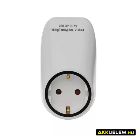 Hálózati adapter 1x EU alj és 2x USB 2.1A 5V DC