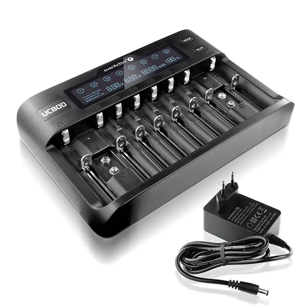 everActive UC-800 töltő NiMh/ Li-Ion/ LiFePo4 everActive UC-800 töltő NiMh/ Li-Ion/ LiFePo4
