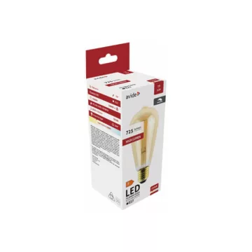  Avide E27 LED Filament izzó ST57 7W Dimm/Borostyán E27 WW 2500K