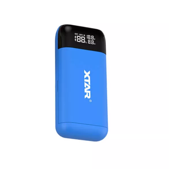 Xtar PB2SL  Li-Ion akkutöltő 18650 KÉK