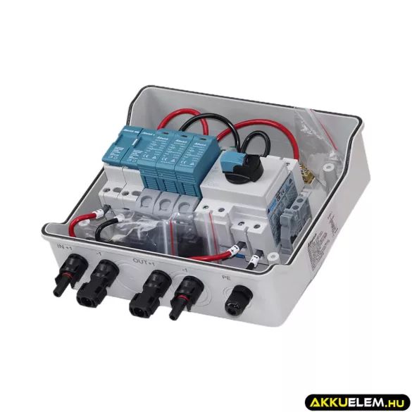 Qoltec kiegészítő - készre szerelt DC doboz - 1 string be - 1 string ki
