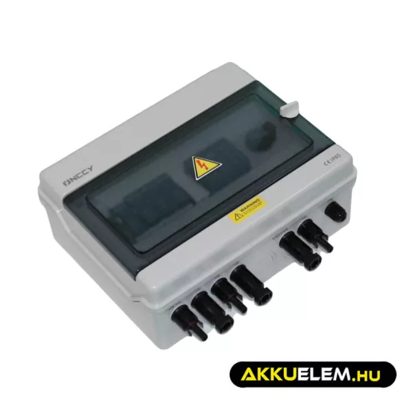 Qoltec kiegészítő - készre szerelt DC doboz - 2 string be - 1 string ki