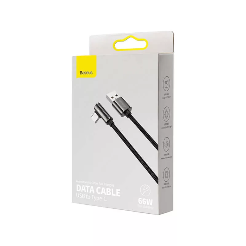 Baseus kábel USB Type-C(90°) 200cm 66W gyorstöltés