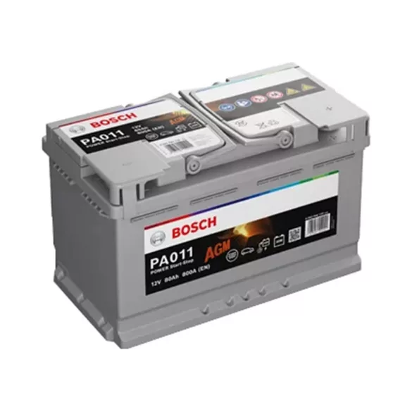 Bosch PA011 start-stop 12V 80Ah 800A AGM autó akkumulátor JOBB+