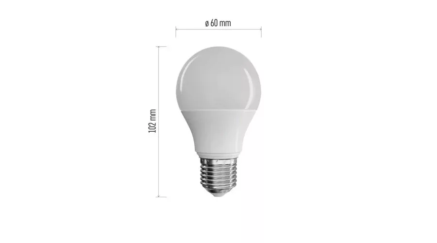   EMOS A60 / E27 / 7,2 W (60 W) / 806 lm / természetes fehér LED izzó ZQ5145