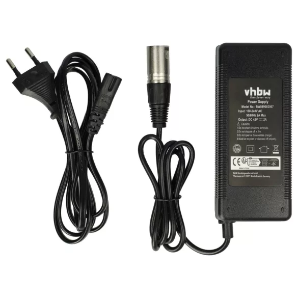 Prophete Li-ion elektromos kerékpár - 36 V akku, XLR csatlakozó, 2.0 A töltő - VHBW