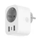 Hálózati adapter 1*EURO dugalj + 1*USB-C 2*USB-A 2.4A ki-be kapcsoló gombbal Tuya Google