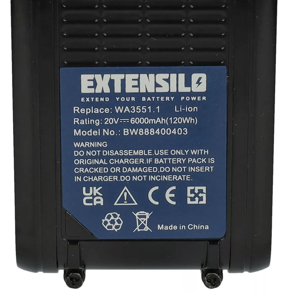 Rockwell RW9351.1 - 6000 mAh, 20 V, Li-ion szerszámgép akku Rockwell RW9351.1 - 6000 mAh, 20 V, Li-ion szerszámgép akku