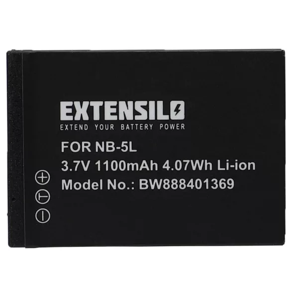 Canon NB-5L - 1100mAh, 3.7V, Li-ion kamera akku - VHBW