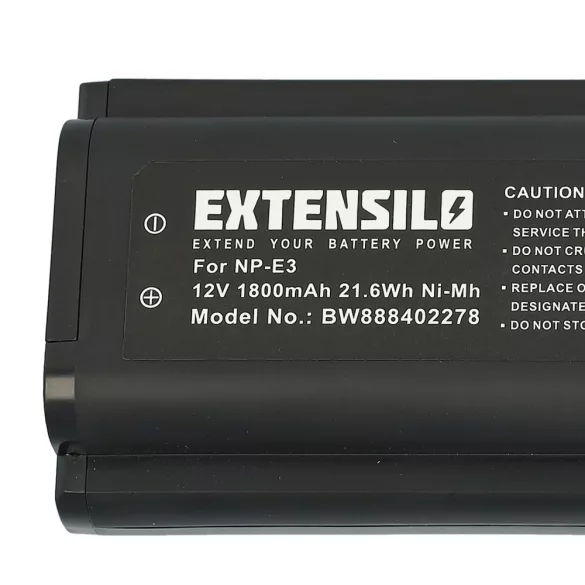 Canon 7084A002, NP-E3, 7084A001 - 1800mAh, 12V, NiMH kamera akku - VHBW
