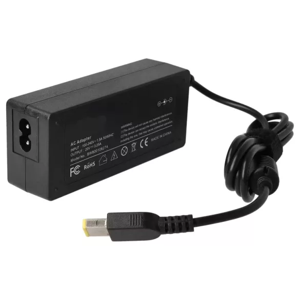 Lenovo 20V 3,25A 65W square CP notebook adapter utángyártott - VHBW