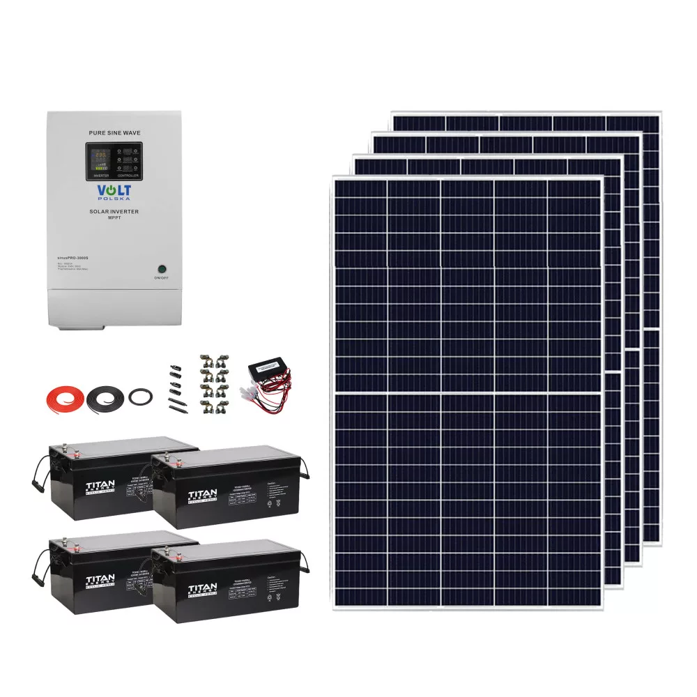 Napelem csomag 1600Wp + SinusPRO 3000S + 4xTitanCyclic 250Ah Napelem csomag 1600Wp + SinusPRO 3000S + 4xTitanCyclic 250Ah