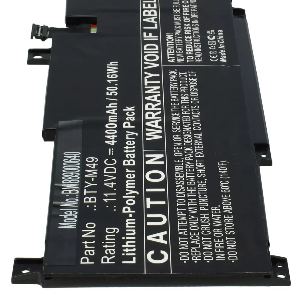 MSI BTY-M49 - 4400mAh 11.4V Li-polymer notebook akku MSI BTY-M49 - 4400mAh 11.4V Li-polymer notebook akku