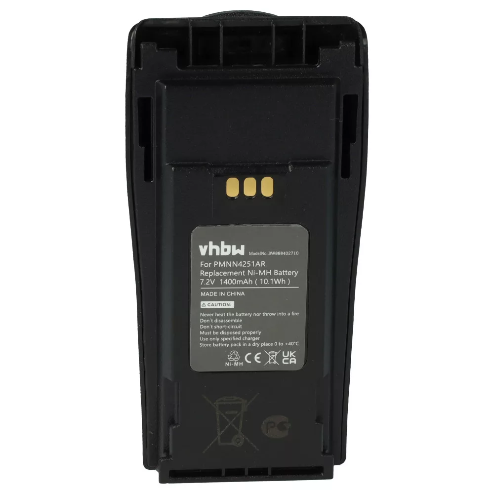 Motorola NNTN4497, NNTN4496AR, NNTN4496 - 1400mAh 7.2V NiMH övcsattal szerelt rádió akku Motorola NNTN4497, NNTN4496AR, NNTN4496 - 1400mAh 7.2V NiMH övcsattal szerelt rádió akku