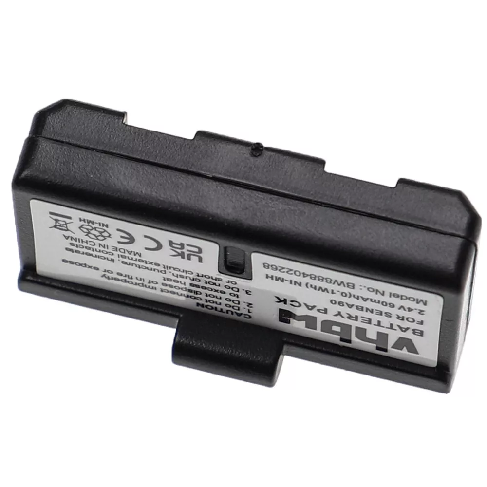 Sennheiser BA90, E90, E180 - 60mAh 2.4V NiMH vezeték nélküli headset akku Sennheiser BA90, E90, E180 - 60mAh 2.4V NiMH vezeték nélküli headset akku