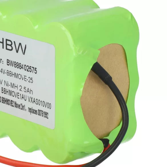 Bosch GPRHC18SV007, FD8901, GP180SCHSV12Y2H, 00751992- 2500mAh, 14.4V, NiMH porszívó akku - VHBW