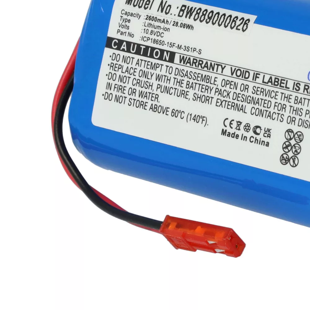 Medion ICP186500-15F-M-3S1P-S- 2600mAh, 10.8V, Li-ion porszívó akku Medion ICP186500-15F-M-3S1P-S- 2600mAh, 10.8V, Li-ion porszívó akku