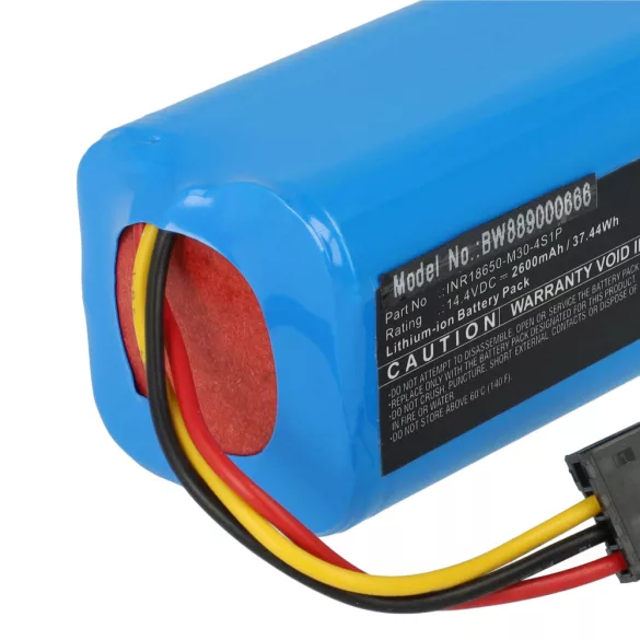 Proscenic T-4S1P-B-U21, INR18650-M30-4S1P- 2600mAh, 14.4V, Li-ion porszívó akku - VHBW
