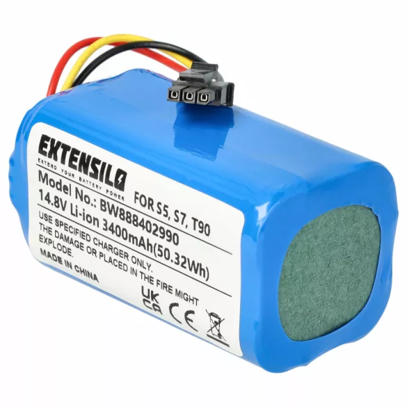 Qihoo INR18650 M264S1P, LR-PAS0638W-EU, 2ASP4-S5- 3400mAh, 14.8V, Li-ion porszívó akku - VHBW