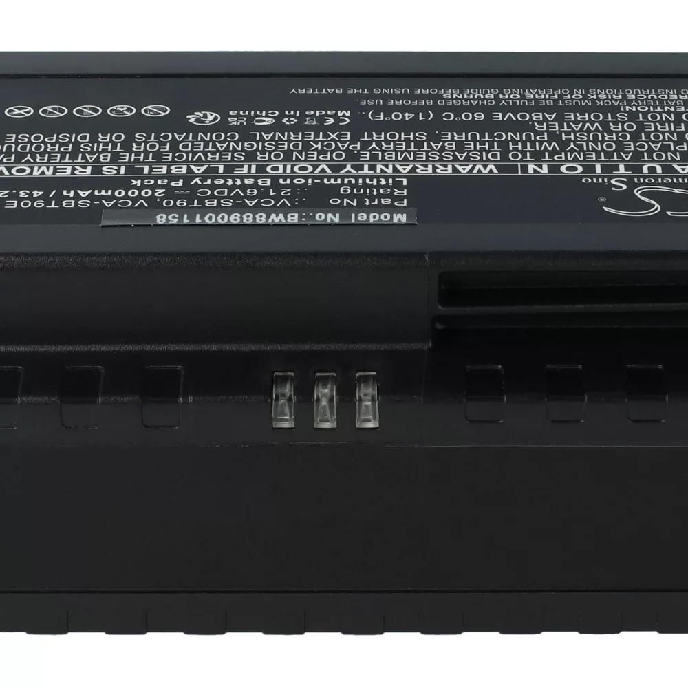 Samsung VCA-SBT90E, VCA-SBT90, DJ96-00221A- 2000mAh, 21.6V, Li-ion porszívó akku Samsung VCA-SBT90E, VCA-SBT90, DJ96-00221A- 2000mAh, 21.6V, Li-ion porszívó akku