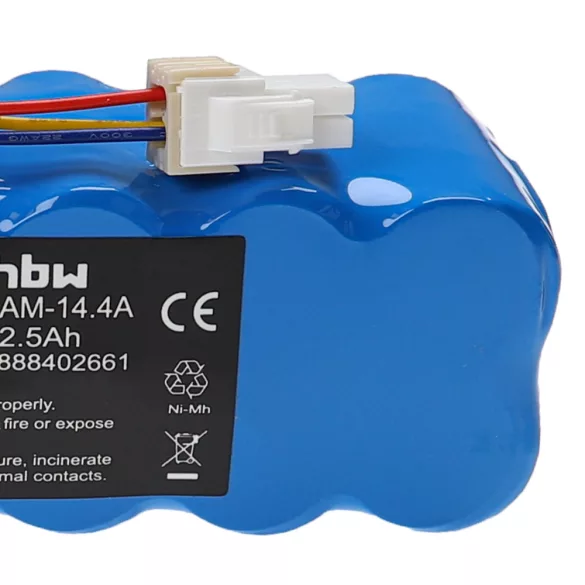 Samsung AP5576883, AP5579205, DJ63-01050A, DJ96-00113A- 2500mAh, 14.4V, NiMH porszívó akku - VHBW