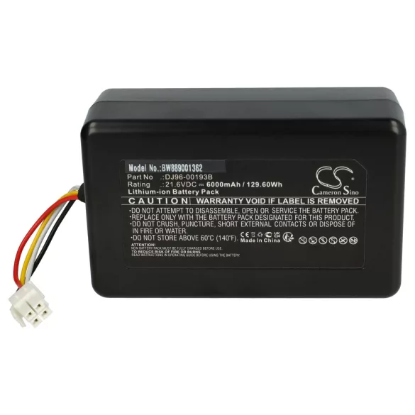 Samsung DJ96-00193F, DJ96-00193B, DJ68-00741V-00- 6000mAh, 21.6V, Li-ion porszívó akku - VHBW