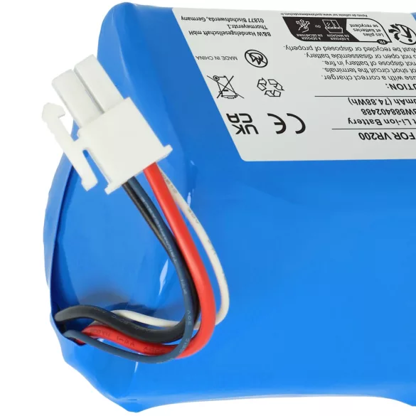 Vorwerk 20884-1, 4NCR18650P2-C001A- 5200mAh, 14.4V, Li-ion porszívó akku - VHBW