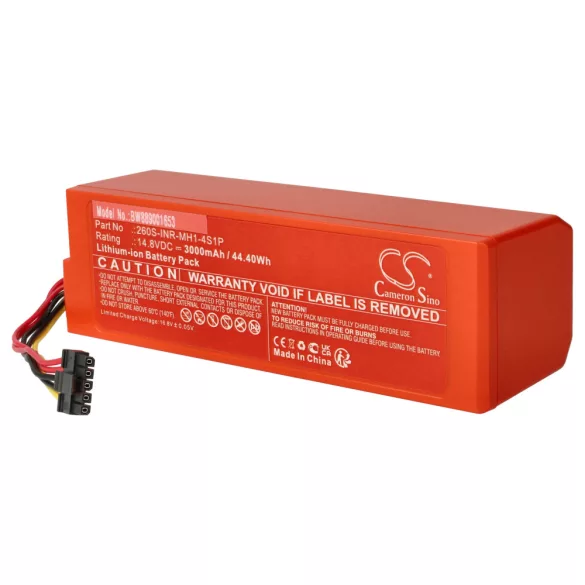 Xiaomi 260S-INR-MH1-4S1P- 3200mAh, 14.8V, Li-ion porszívó akku - VHBW