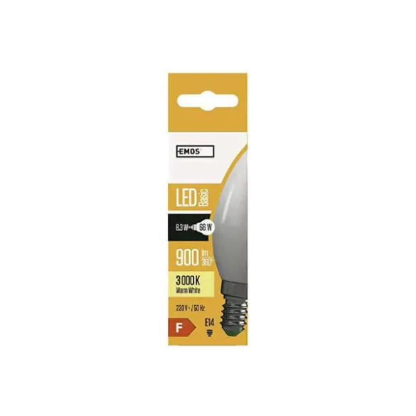 Classic E14 gyertya LED-izzó 8,3W (66W) 900lm 3000K