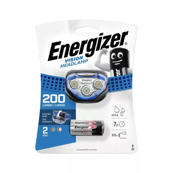 Energizer fejlámpa Vision KÉK 200lum + k
