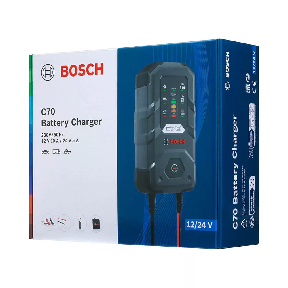 Bosch C70 autó akkumulátor tölto 12V 10A / 24V 5A Bosch C70 autó akkumulátor tölto 12V 10A / 24V 5A