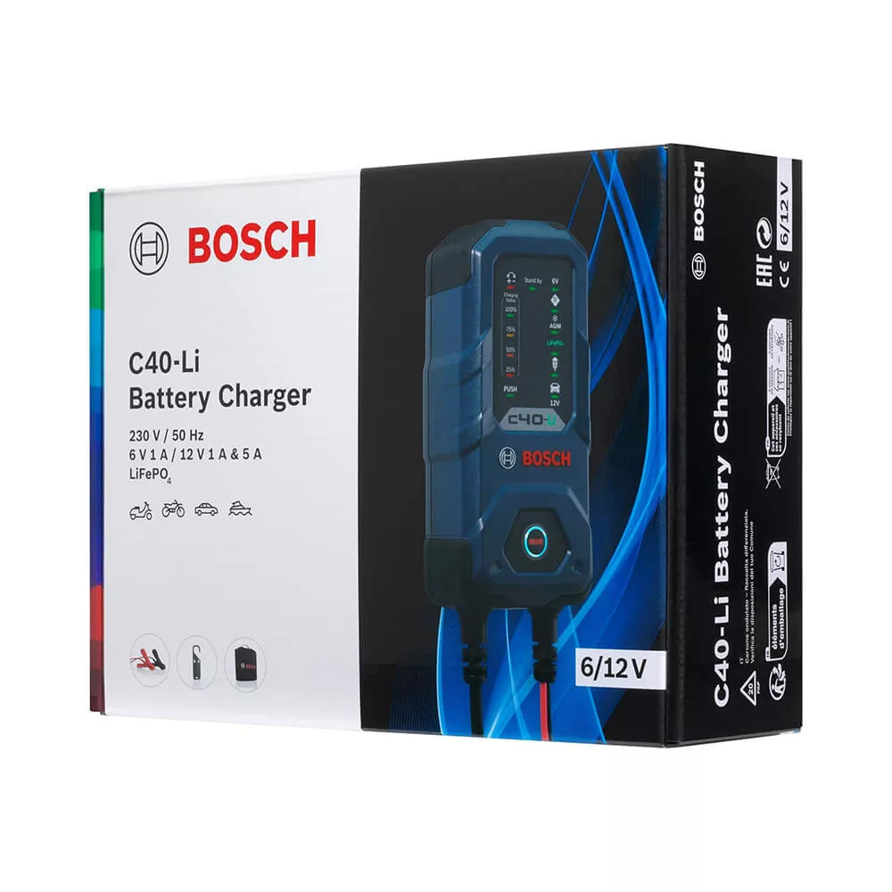 Bosch C40-Li autó akkumulátor tölto 6V 1A /12V 1A és 5A Bosch C40-Li autó akkumulátor tölto 6V 1A /12V 1A és 5A
