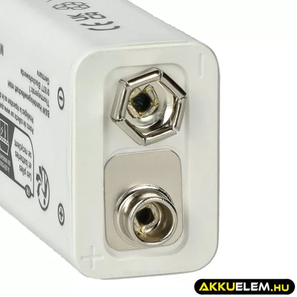 9V Block Li-ion akkumulátor USB-C csatlakozó 6F22 6LR61 9.0V 1000mAh - VHBW