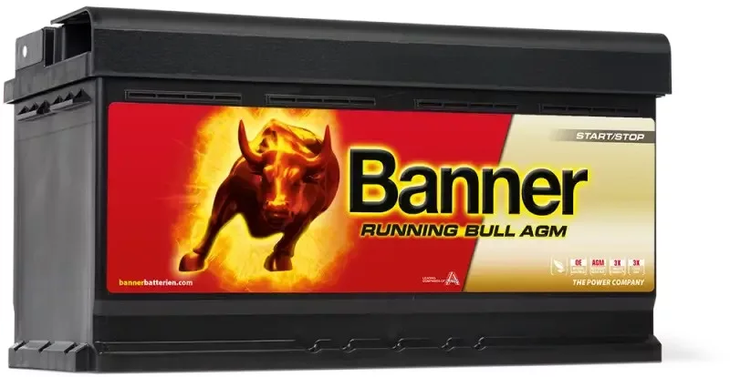 Banner 12V 95Ah 850A 59501 Running Bull AGM akku Start-Stop JOBB+ Banner 12V 95Ah 850A 59501 Running Bull AGM akku Start-Stop JOBB+